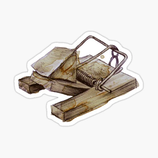 Mouse Trap by Kelli Crockett Sticker