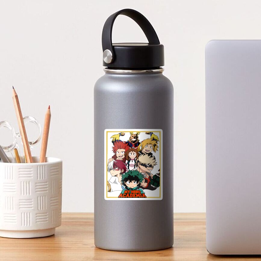 my hero academia print sticker for sale by croutonfish redbubble