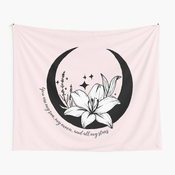 You Are floral moon Tapestry