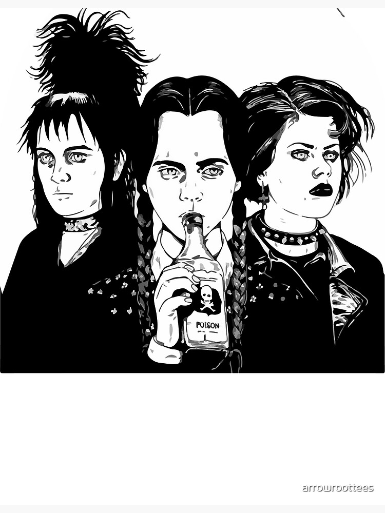 You Cant Creep With Us Wednesday Addams Lydia Deetz Nancy Gothic Goth Emo Canvas Print For