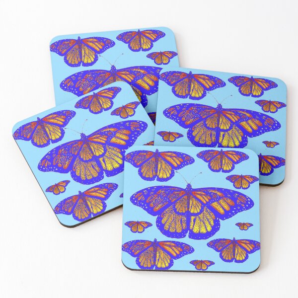 Item preview, BLUE SHADES MONARCH STYLE BUTTERFLIES ABSTRACT designed and sold by sharlesart.
