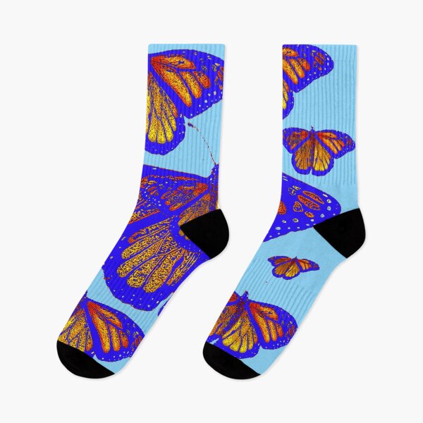 Item preview, BLUE SHADES MONARCH STYLE BUTTERFLIES ABSTRACT designed and sold by sharlesart.
