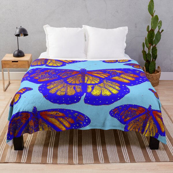 Item preview, BLUE SHADES MONARCH STYLE BUTTERFLIES ABSTRACT designed and sold by sharlesart.