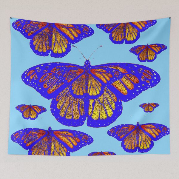 Item preview, BLUE SHADES MONARCH STYLE BUTTERFLIES ABSTRACT designed and sold by sharlesart.
