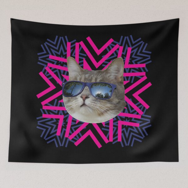 Item preview, Hipster kitty wearing urban sunglasses designed and sold by Kam-designs.