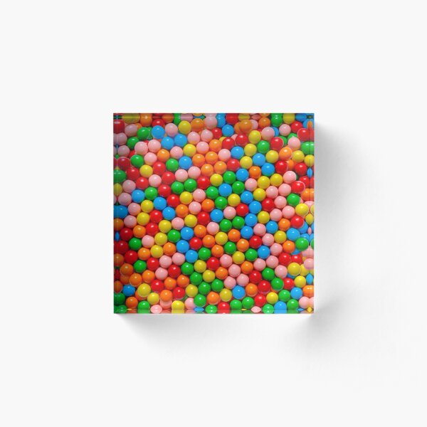 Mini Gumball Real Candy Photo Pattern Acrylic Block