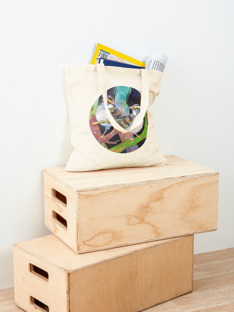 Alternate view of White-throated sparrows painting - 2012 Tote Bag
