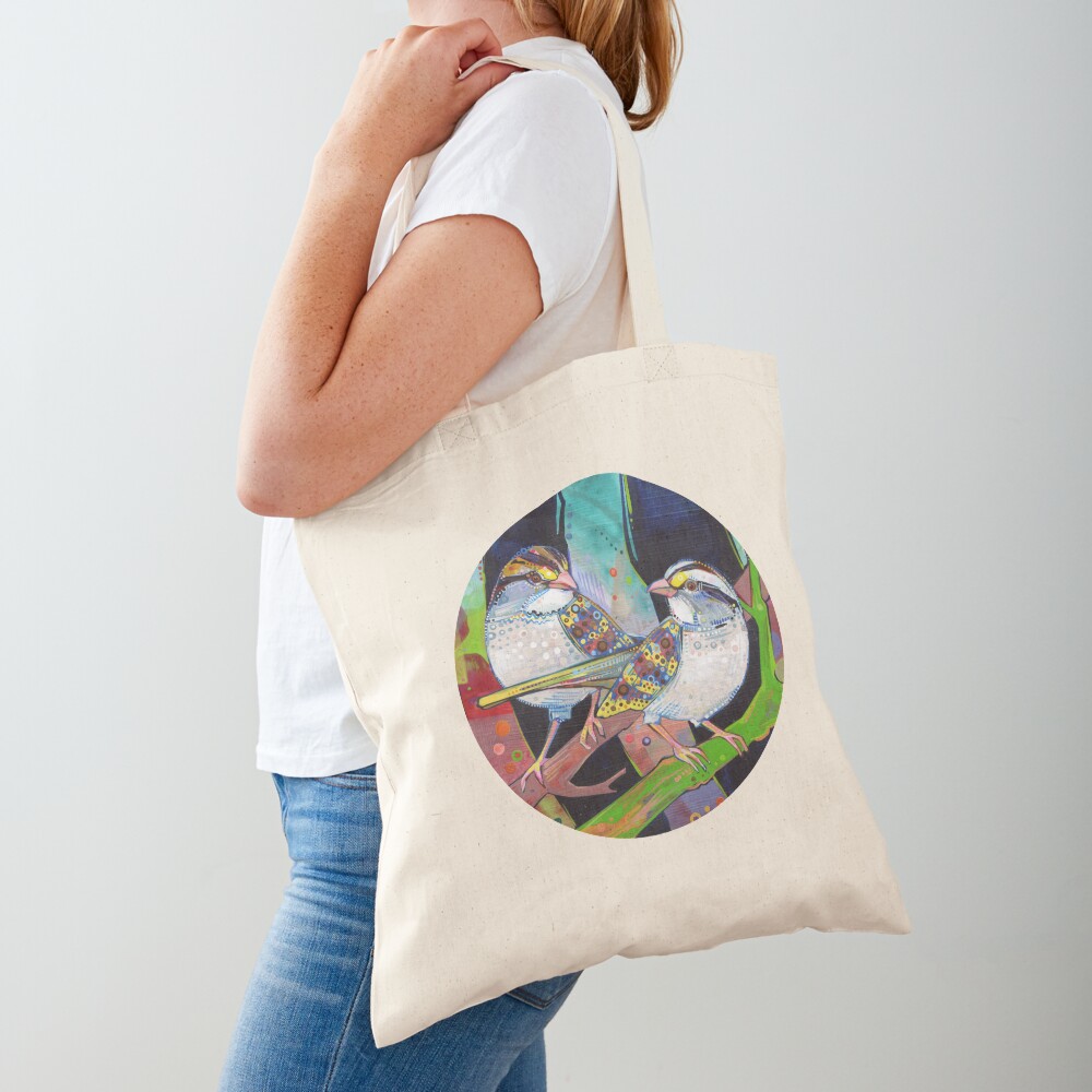 White-throated sparrows painting - 2012 Tote Bag
