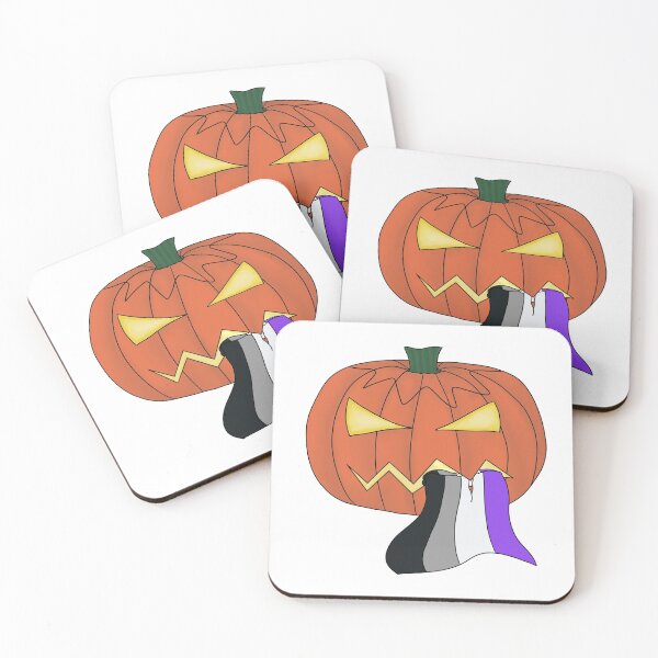 Item preview, jack o'lantern with ace pride flag designed and sold by calenca.