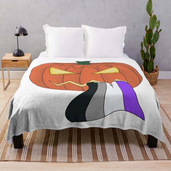 Item preview, jack o'lantern with ace pride flag designed and sold by calenca.