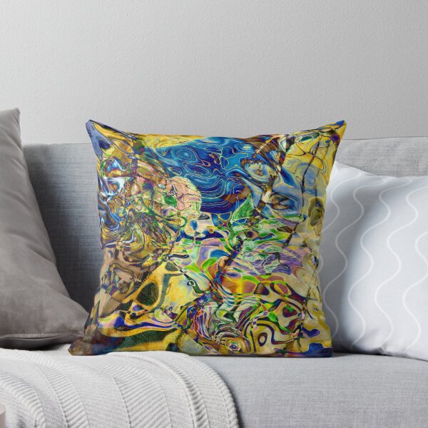 Item preview, blue yellow objects abstract designed and sold by BBS ART.