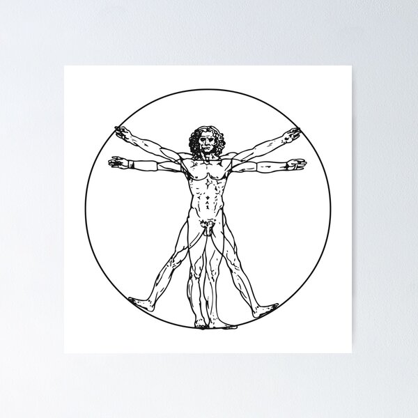 Item preview, The Vitruvian Man by Leonardo da Vinci designed and sold by elforzi.