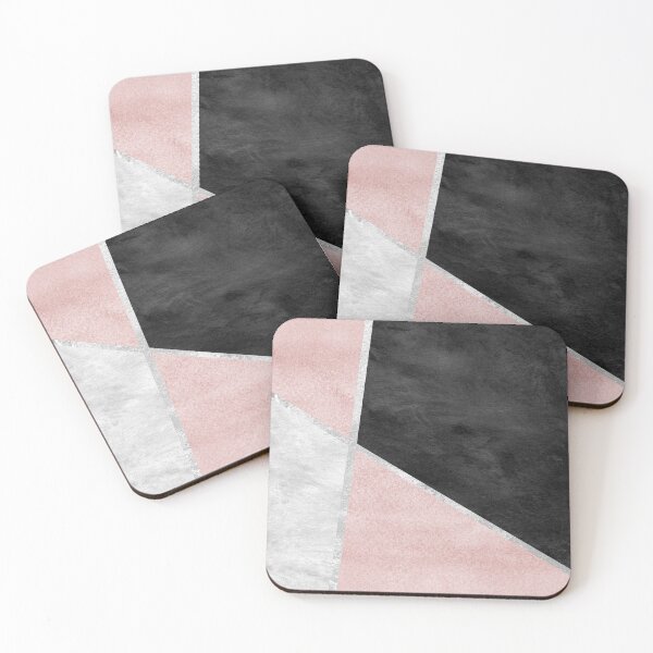 Item preview, Pink, Silver and Black Geometric Design designed and sold by machare.