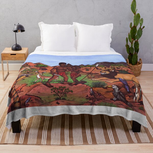 Item preview, watercolor illustration african native couple surrounded by animals designed and sold by Jonah Augustin Gray.