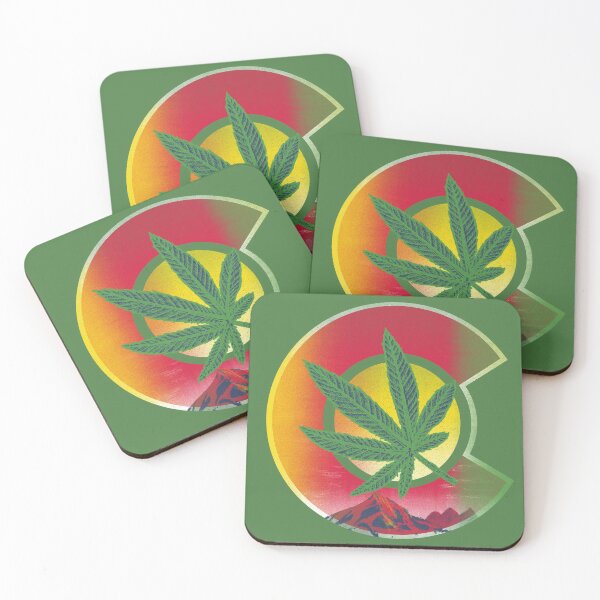 Item preview, vintage colorado flag cannabis leaf designed and sold by inkzella.