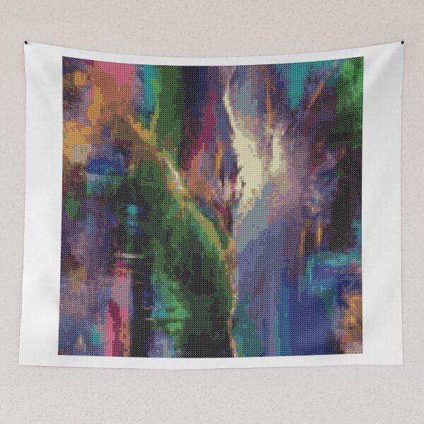 Item preview, Abstract multicolored pixelated picture  designed and sold by Hvll1116.