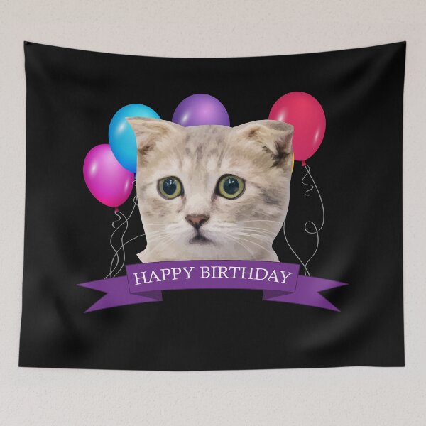 Item preview, Happy Birthday Worried Kitty designed and sold by Kam-designs.