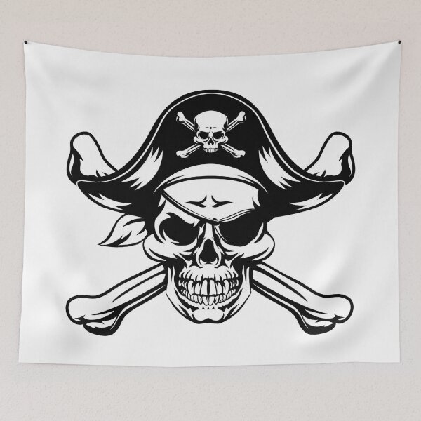 Item preview, PAF#7 Pirate Skull And Bones designed and sold by nakedlunch02.