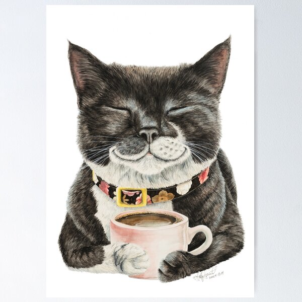 Artikel-Vorschau von Perfekte Morgenkatze mit Kaffee, designt und verkauft von HollySimental.