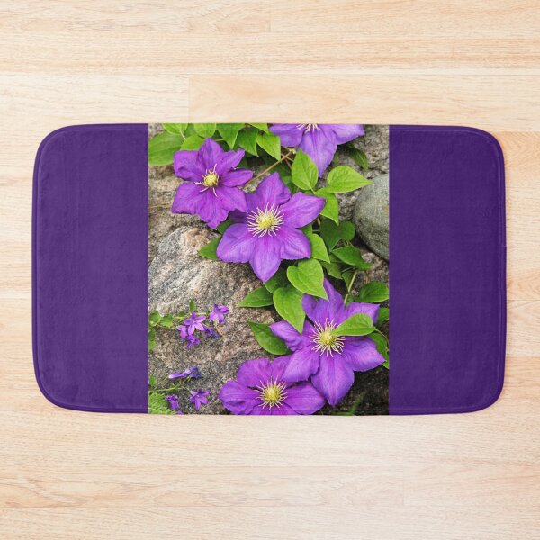 Item preview, Purple Clematis On Rock designed and sold by Debbie Oppermann.