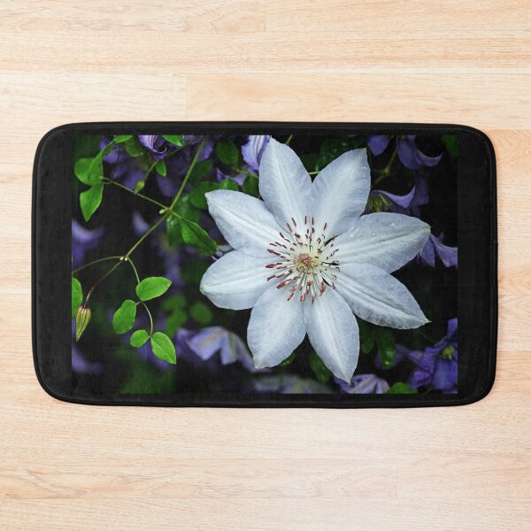 Item preview, White Clematis Surrounded By Purple Clematis designed and sold by Debbie Oppermann.
