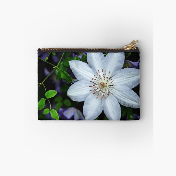 Item preview, White Clematis Surrounded By Purple Clematis designed and sold by Debbie Oppermann.