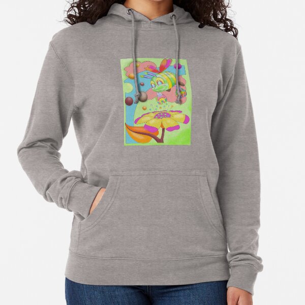 Busy bee shopping flowers collecting nectar Lightweight Hoodie