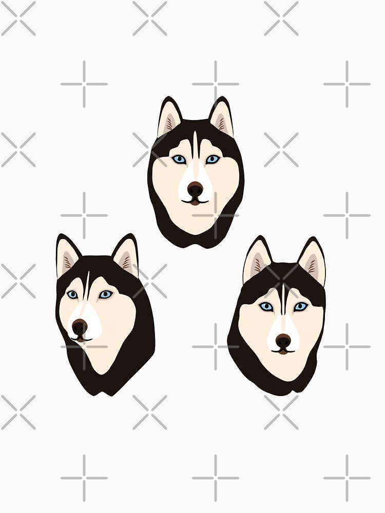 Husky Dogs Heads (pattern and stickers) by nadyanadya