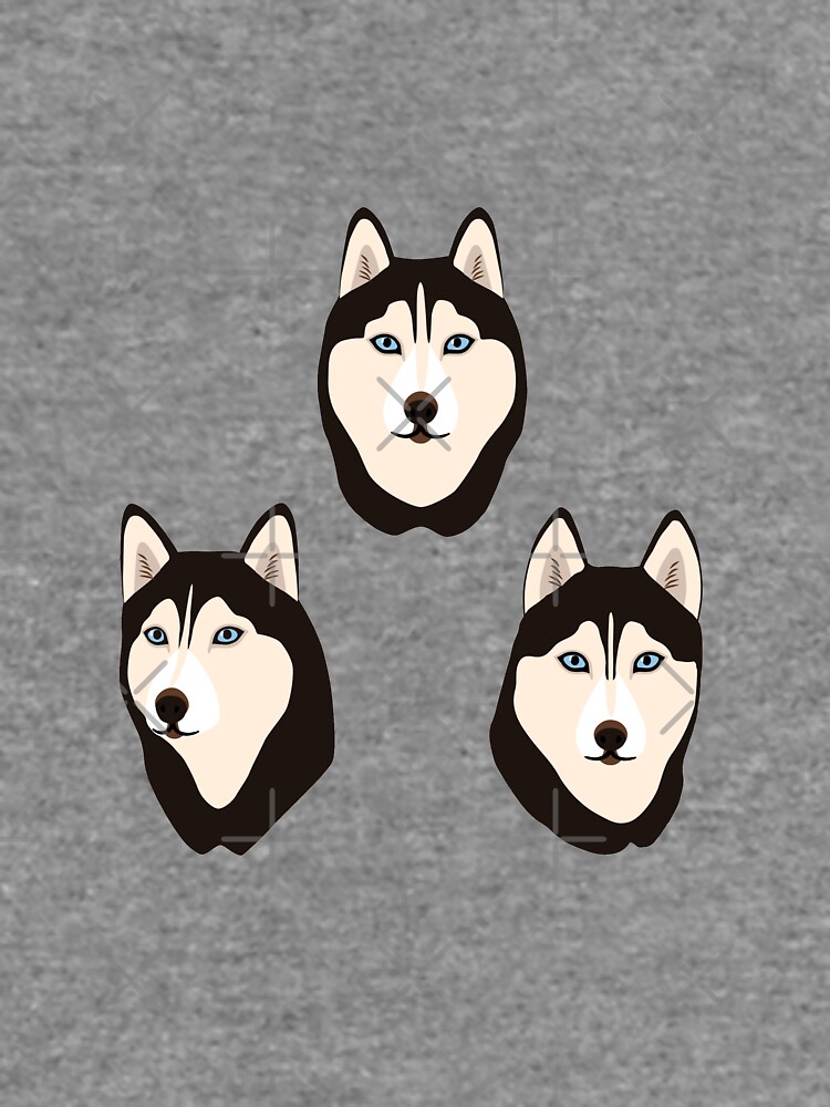 Husky Dogs Heads (pattern and stickers) by nadyanadya