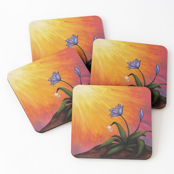 Item preview, watercolour painting art flower with waterdrop in light designed and sold by Jonah Augustin Gray.