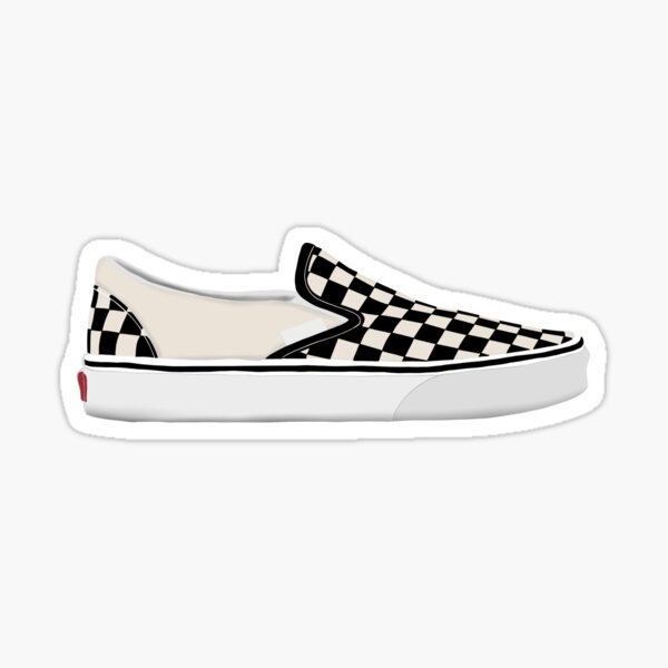 vans checkerboard sticker