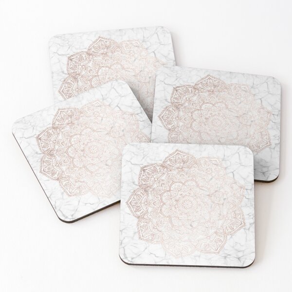Item preview, Lace Mandala - Rosegold on Marble designed and sold by halconiandesign.