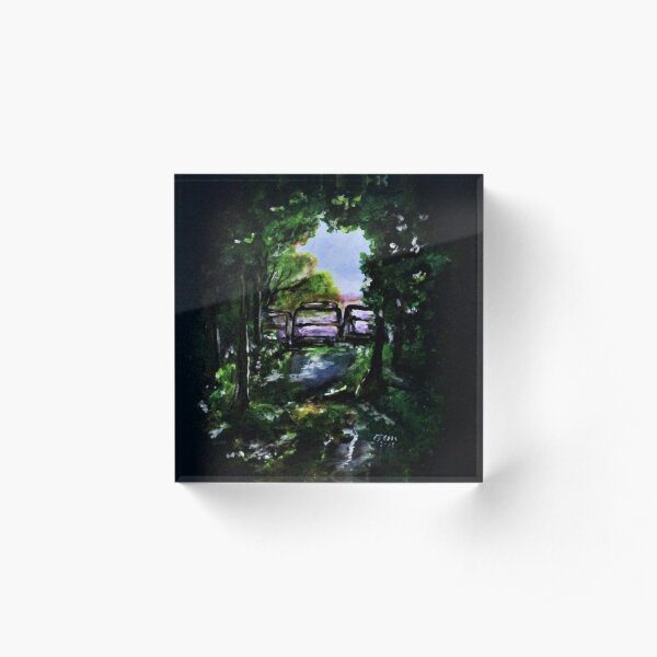Green Pathway Acrylic Block