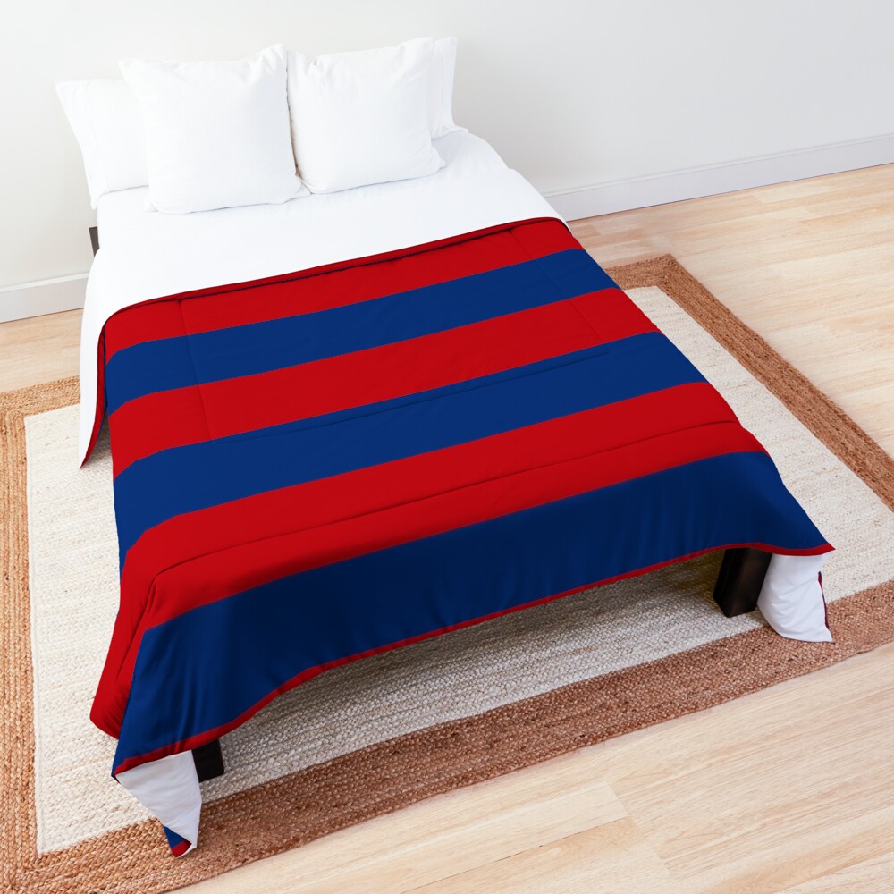 Large Nautical Red and Blue Stripes Decor Comforter