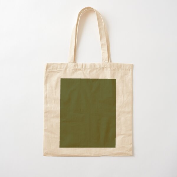 Solid Olive Green Color Decor Tote Bag