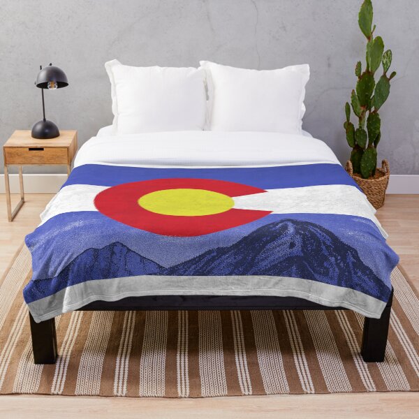 vintage colorado flag Throw Blanket