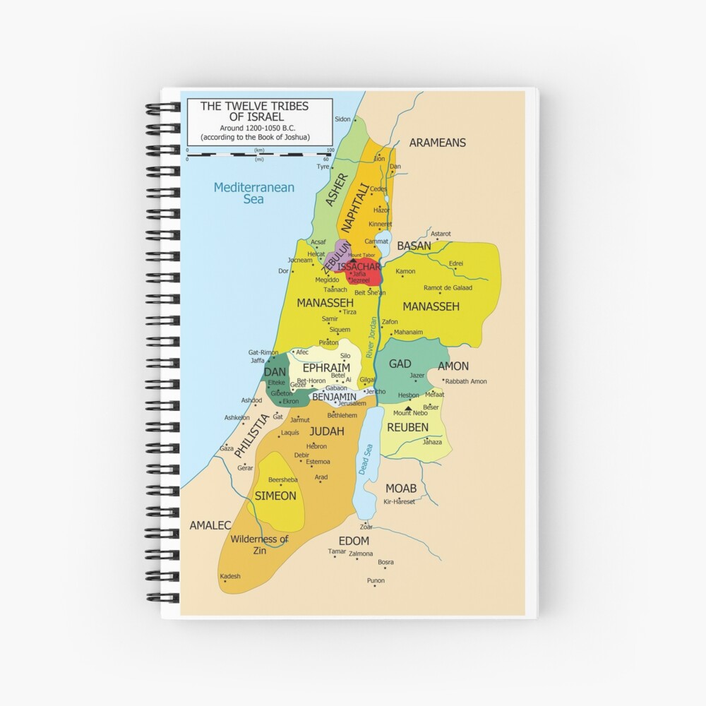 Mapa De Las 12 Tribus De Israel