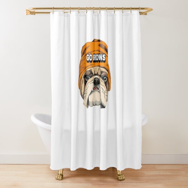 Discover Go Browns Dawg Design  Shower Curtain