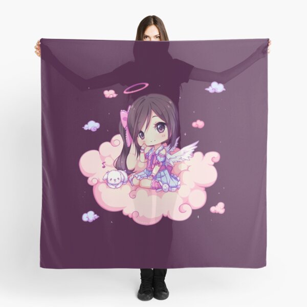 Chibi Kavaii Anime Scarf By Zenurah Redbubble - purple cute chibi anime girl roblox