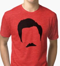 Swanson Mustache Man Tri-blend T-Shirt