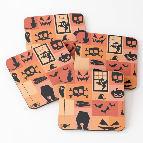 Item preview, Orange Spoopy Pattern designed and sold by Kate Kramer.