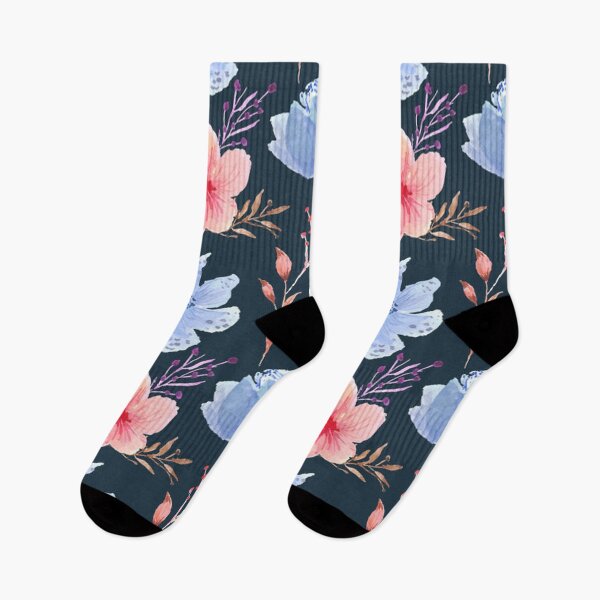 Artikelvorschau, Rosa und blaue Blumen entworfen und verkauft von pugmom4.