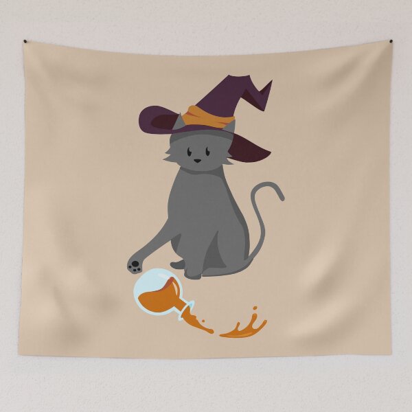 Item preview, Mischievous Witch's Cat designed and sold by Jess Less.
