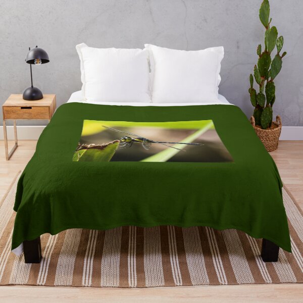 Item preview, Striped swampdragon (Dragonfly) resting on leaf. designed and sold by Connie Pinson.