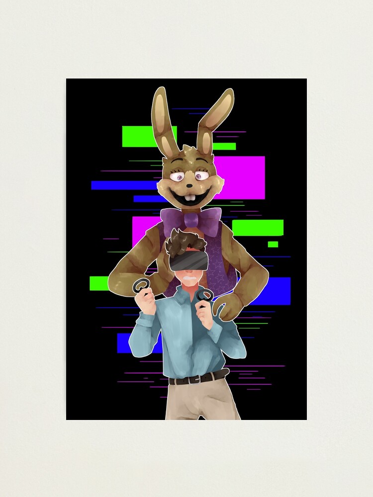 Model GT - Fnaf x Mega Man Glitchtrap Art Print for Sale by