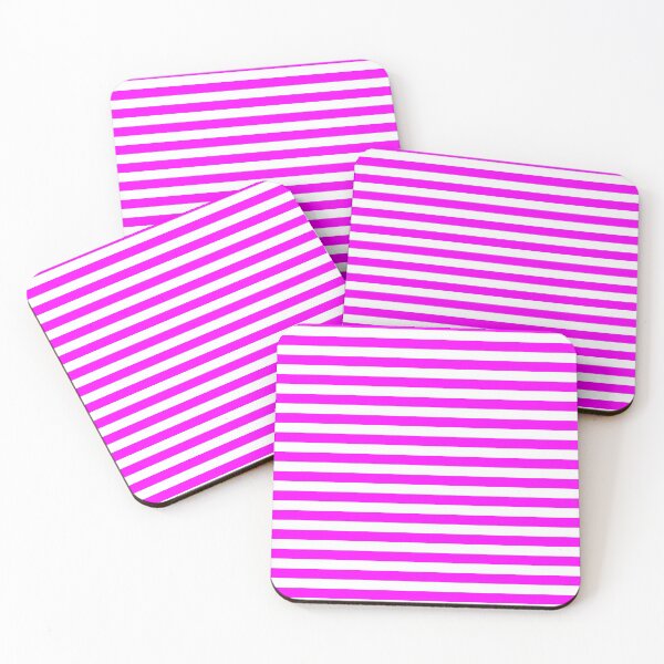 Item preview, Fuchsia Violet and White Horizontal Stripes designed and sold by ColorPatterns.