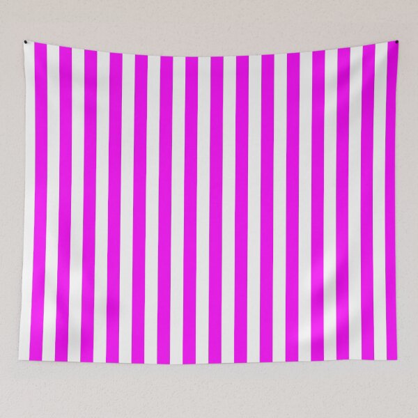 Item preview, Fuchsia Violet and White Vertical Stripes designed and sold by ColorPatterns.