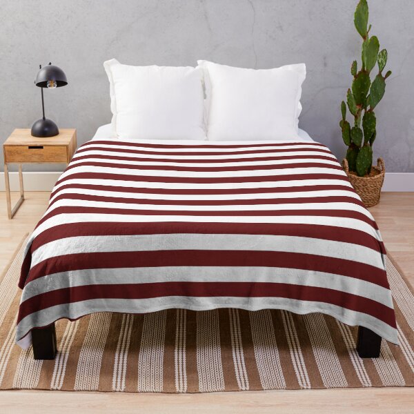 Item preview, Prune Red and White Horizontal Stripes designed and sold by ColorPatterns.