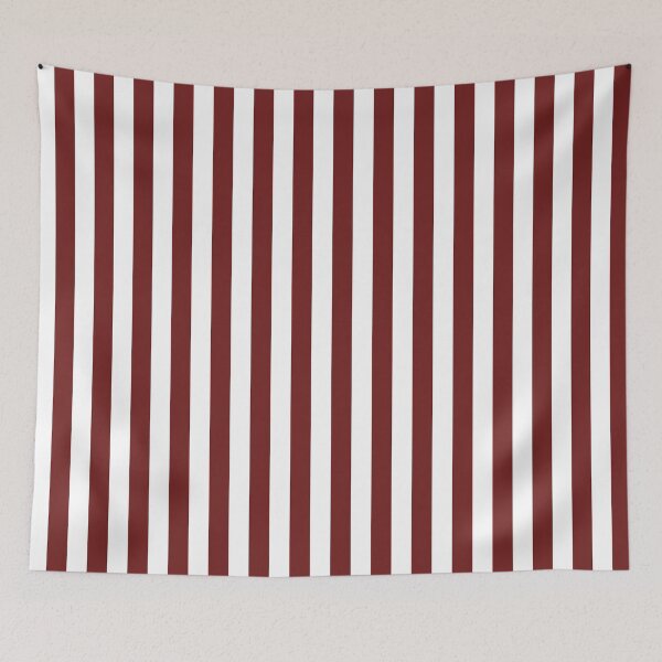 Item preview, Prune Red and White Vertical Stripes designed and sold by ColorPatterns.