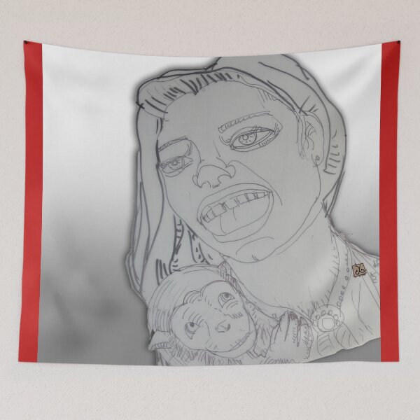 Item preview, Portrait of Kate and Capuchin Monkey (drawing by ACCI) designed and sold by VanyssaGraphics.